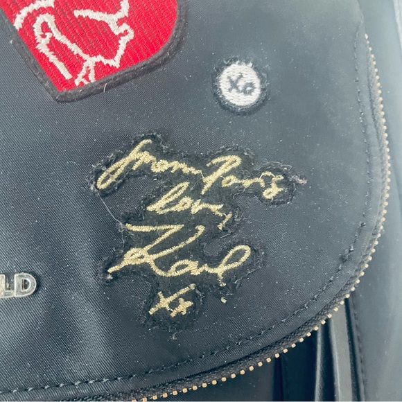 KARL LAGERFELD BLACK CROSSBODY SHOULDER BAG INVISIBLE MAGNETIC CLOSURE WOMEN BAG - Picture 4 of 15